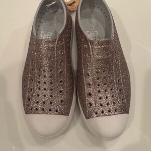Native Glittery Slip-On Shoes with White Soles
